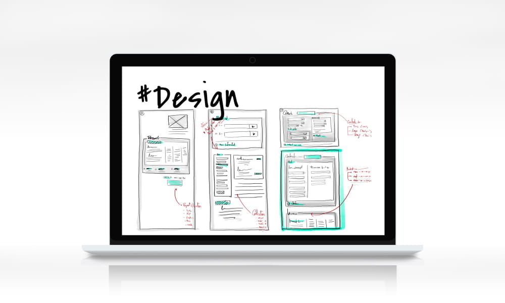 website footer mockup